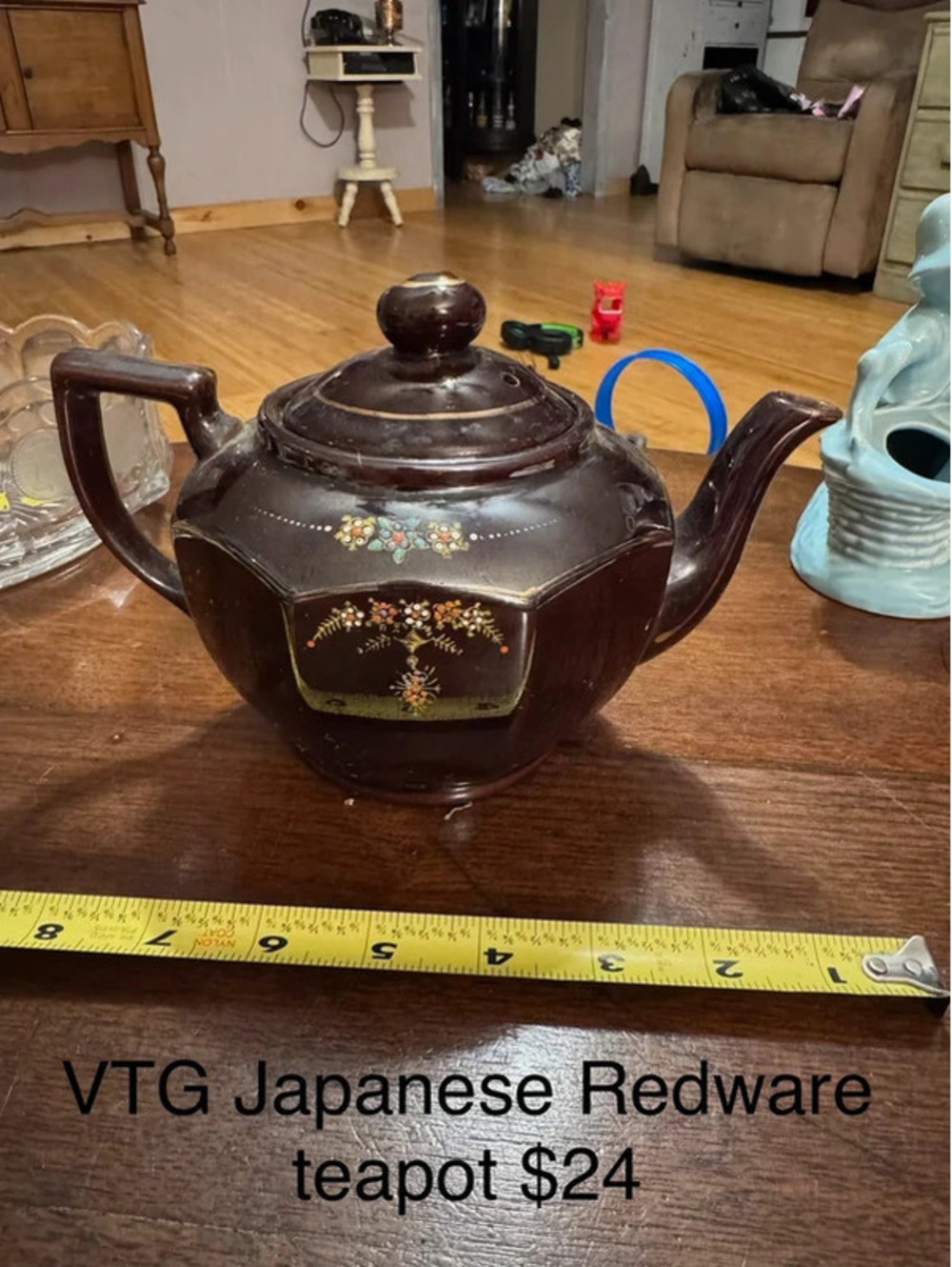 Vintage Japanese red wear teapot